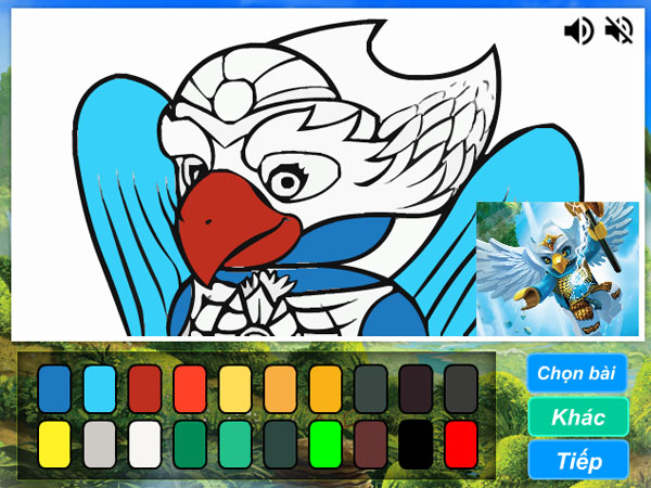 Bắt đầu chơi game Tô màu Lego Chima