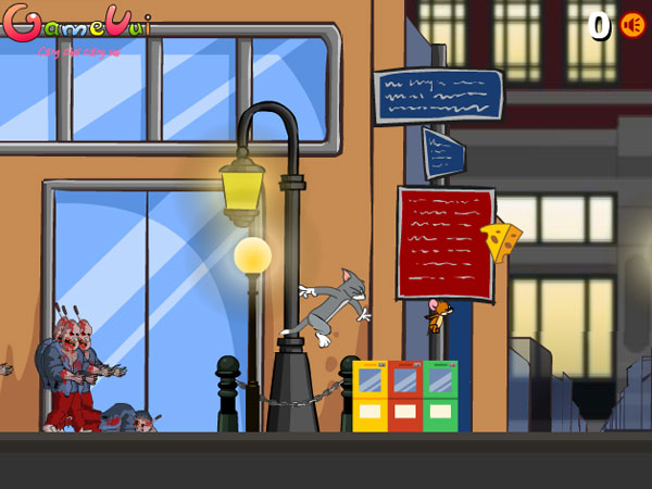 Chơi game Tom Jerry trốn chạy zombie