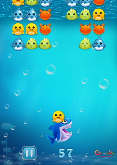 Màn hình chơi game Cá mập xếp hình