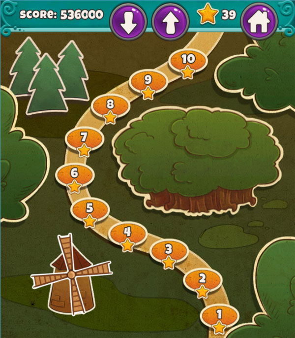 Chọn màn trong Mahjong quái vật