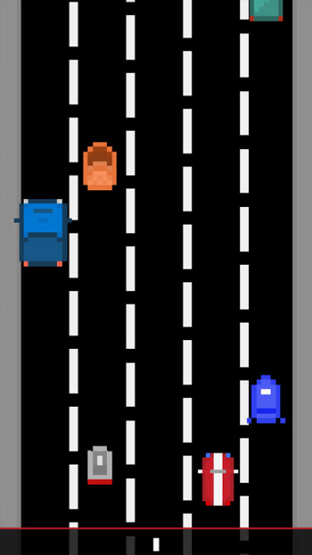 Màn hình chơi game Đua xe né tránh