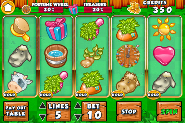 Màn hình chơi game Nông dân quay số