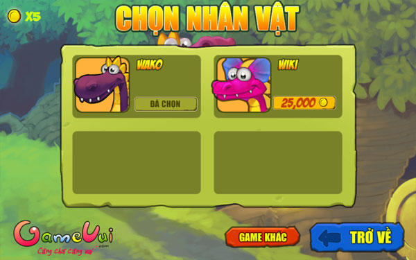 Chọn nhân vật trong Rồng lửa phiêu lưu