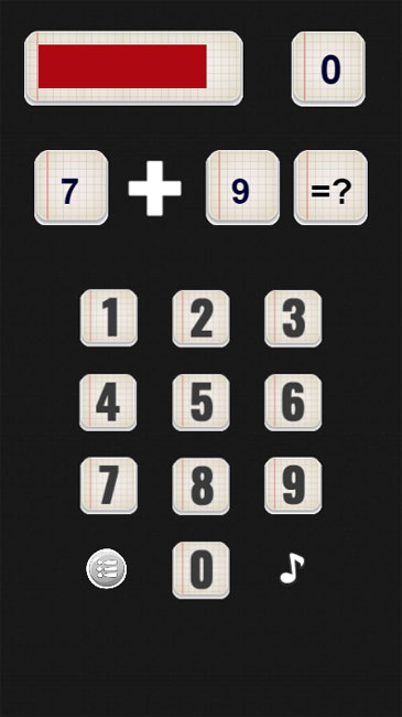 Màn hình chơi game Thử tài tính nhanh