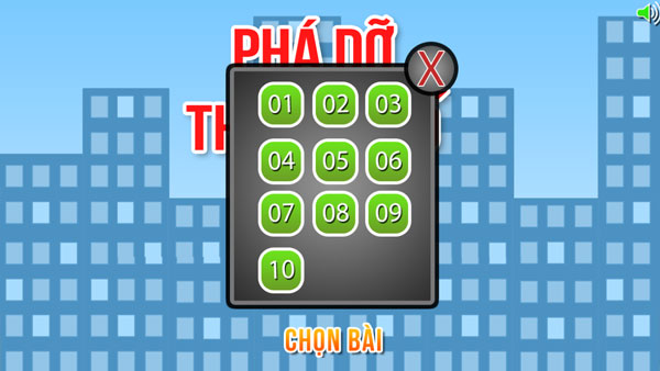 Chọn bài chơi Phá dỡ thành phố