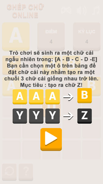 Cách chơi game Ghép chữ Online