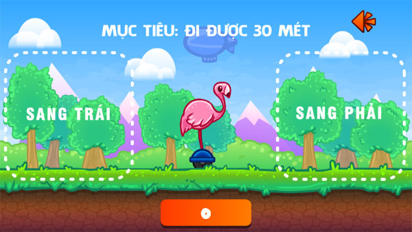 Màn hình chơi game Hồng hạc làm xiếc