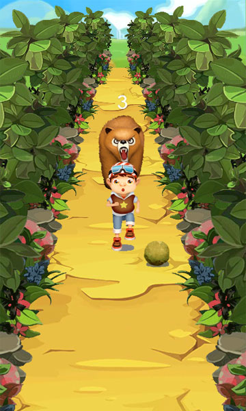 Màn hình chơi game Chạy trốn gấu dữ