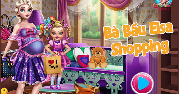 Bà bầu Elsa Shopping