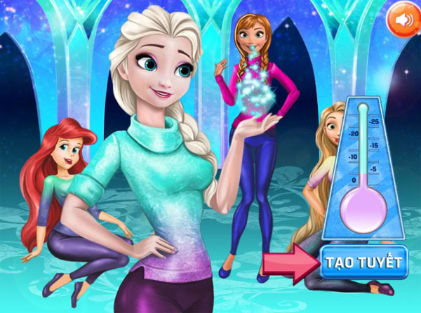 Tạo tuyết trong Công chúa ném bóng tuyết