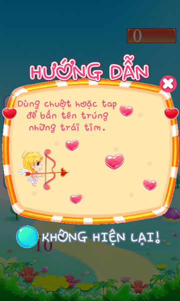Cách chơi Cupid bắn tên