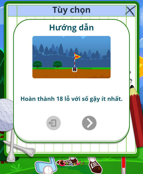 Mục tiêu của Andy chơi Golf