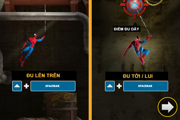 Đu tơ nhện trong Spiderman giải cứu