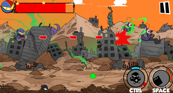 Robot bắn xa Tấn công quái mập