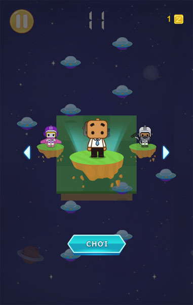 Chọn nhân vật Né tránh đĩa bay