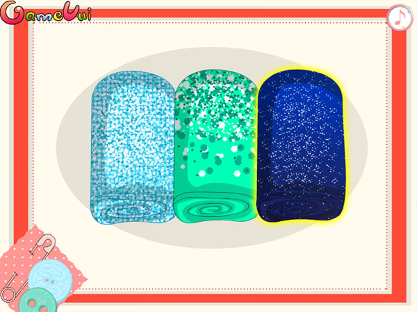 Chọn vải trong game Cinderella thiết kế váy