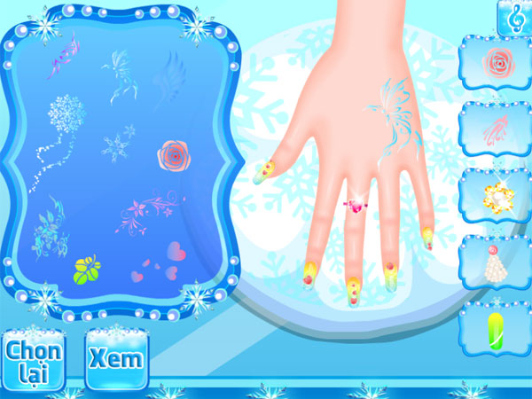 Chơi game Elsa làm móng 2