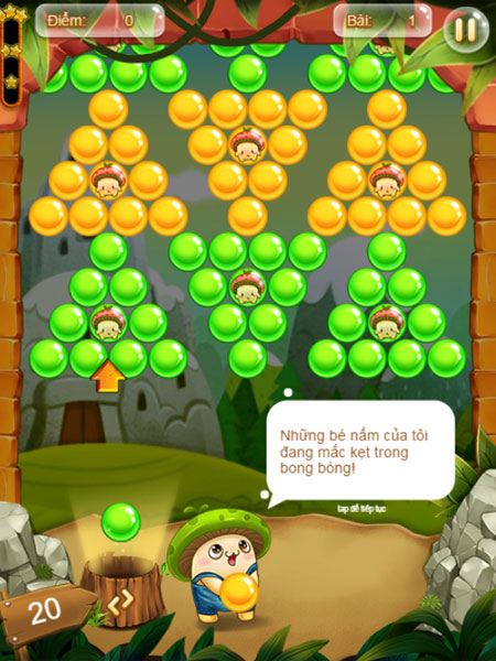 Chơi game Nấm mẹ bắn bóng