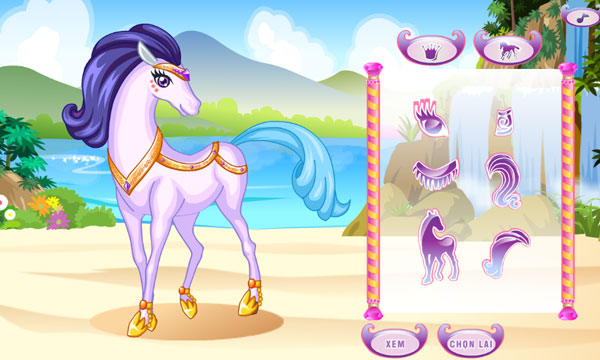 Trang trí ngựa cho Công chúa dạo chơi