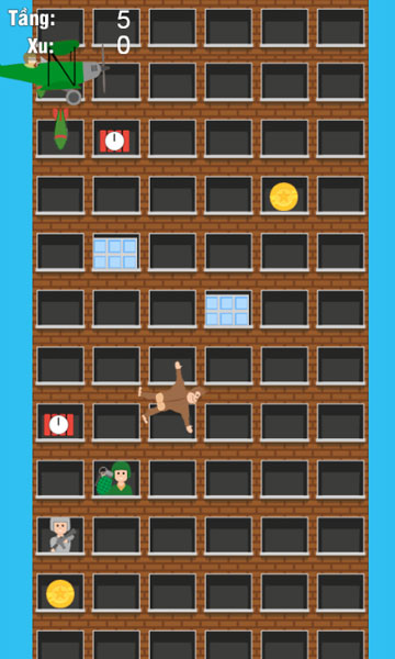 Chơi game Khỉ đột leo tường