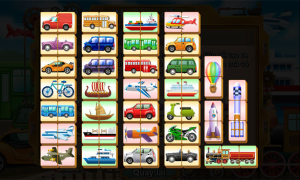 Cách ghép Mahjong phương tiện