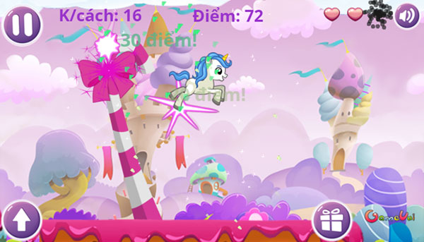 Chơi game Pony gom kẹo ngọt
