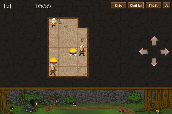 Chơi game Thợ mỏ chuyển vàng