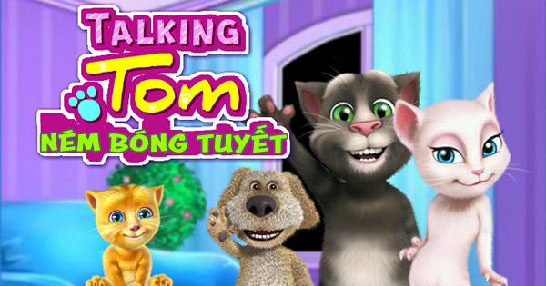 Tom ném bóng tuyết