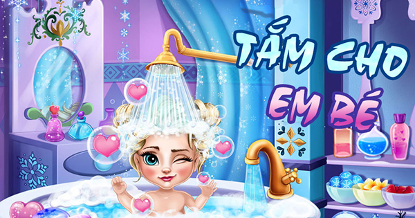 Tắm cho em bé