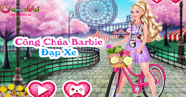 Công chúa Barbie đạp xe