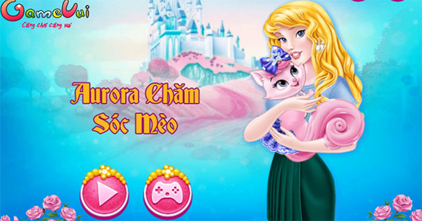 Aurora chăm sóc mèo