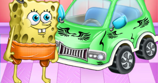 SpongeBob rửa xe