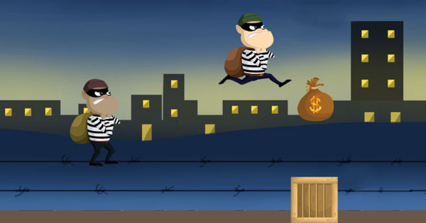 Tên trộm chạy trốn