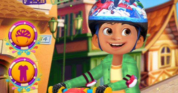 Miguel chơi xe trượt Scooter