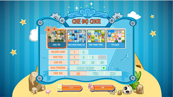 Chọn chế độ chơi game đặt bom IT 4