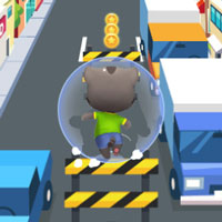 Mèo Talking Tom chơi Subway Surfer