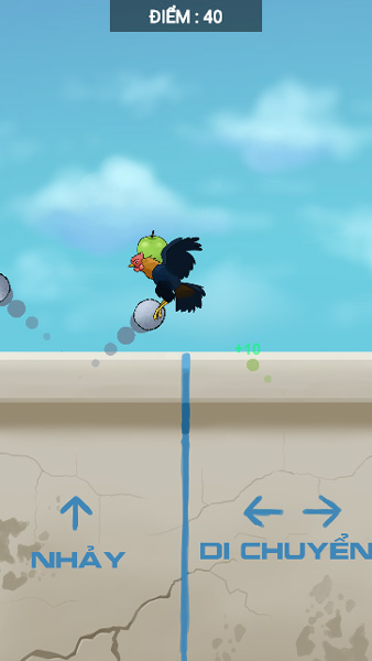 Điều khiển chú gà trống trong game
