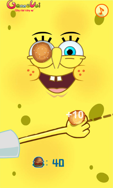 Chơi game Spongebob nhặt đồ ăn trên GameVui