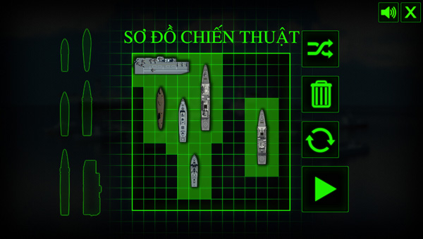Sắp xếp đội hình trong game Trận chiến trên biển