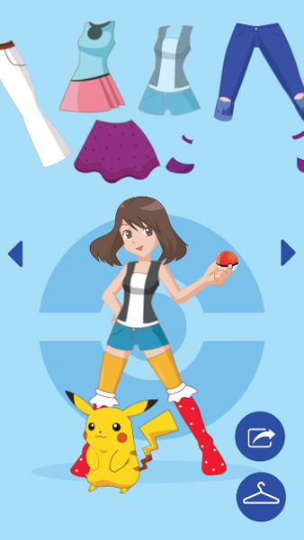 Chơi game Trang phục Pokemon trên GameVui