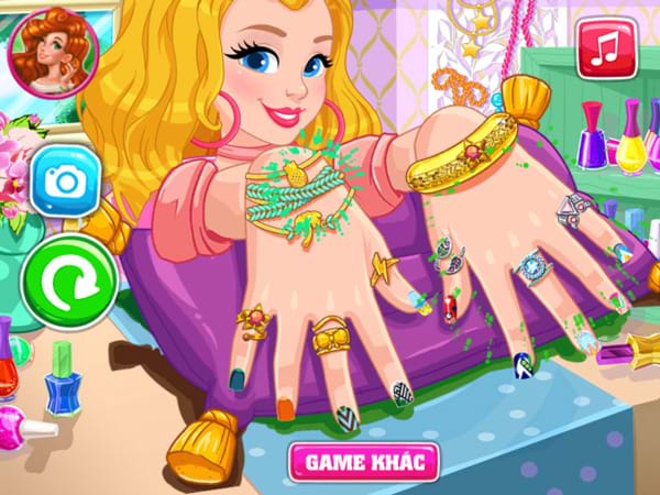 Chơi game Audrey Làm móng tay nghệ thuật tại GameVui