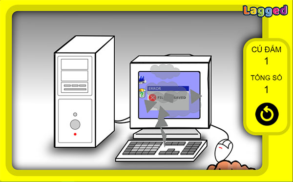 Đập nát máy tính