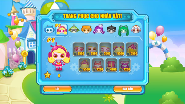 Chọn nhân vật và trang phục tham gia đặt bom