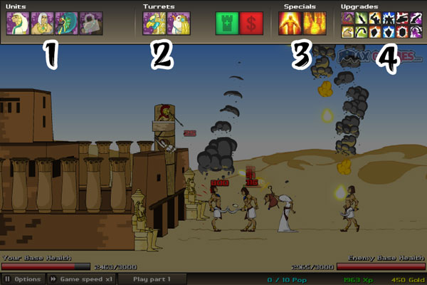 Màn hình chính game Cuộc chiến xuyên thế kỷ 2