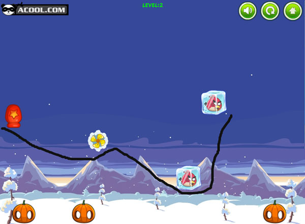 Vẽ đường thẳng nối liền trong game Angry Bird