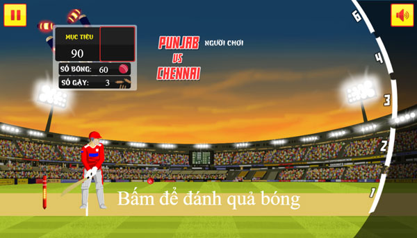 Đánh quả bóng Cricket thật chính xác