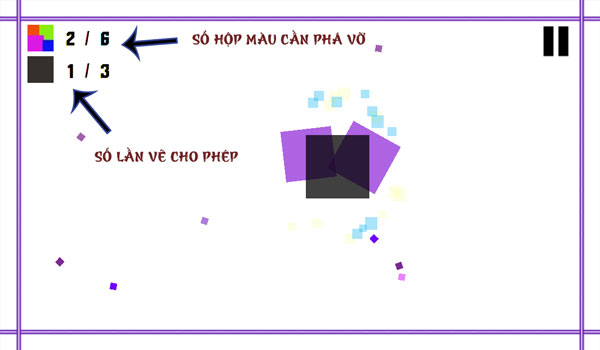 Màn hình game Phá hủy hộp màu