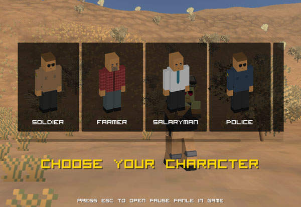 Chọn nhân vật Pubg Minecraft