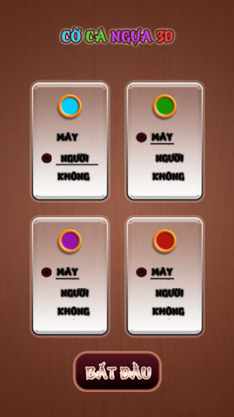 Chọn chế độ chơi game Cá ngựa 3D