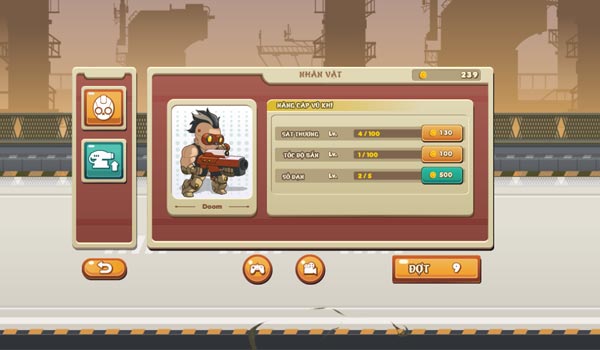 Nâng cấp nhân vật Chiến dịch huyền thoại - GameVui